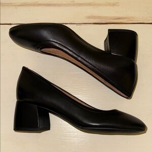 Vionic Black Women's Block Heel Shoes-Carmel